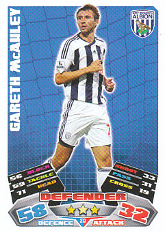 Gareth McAuley West Bromwich Albion 2011/12 Topps Match Attax #313